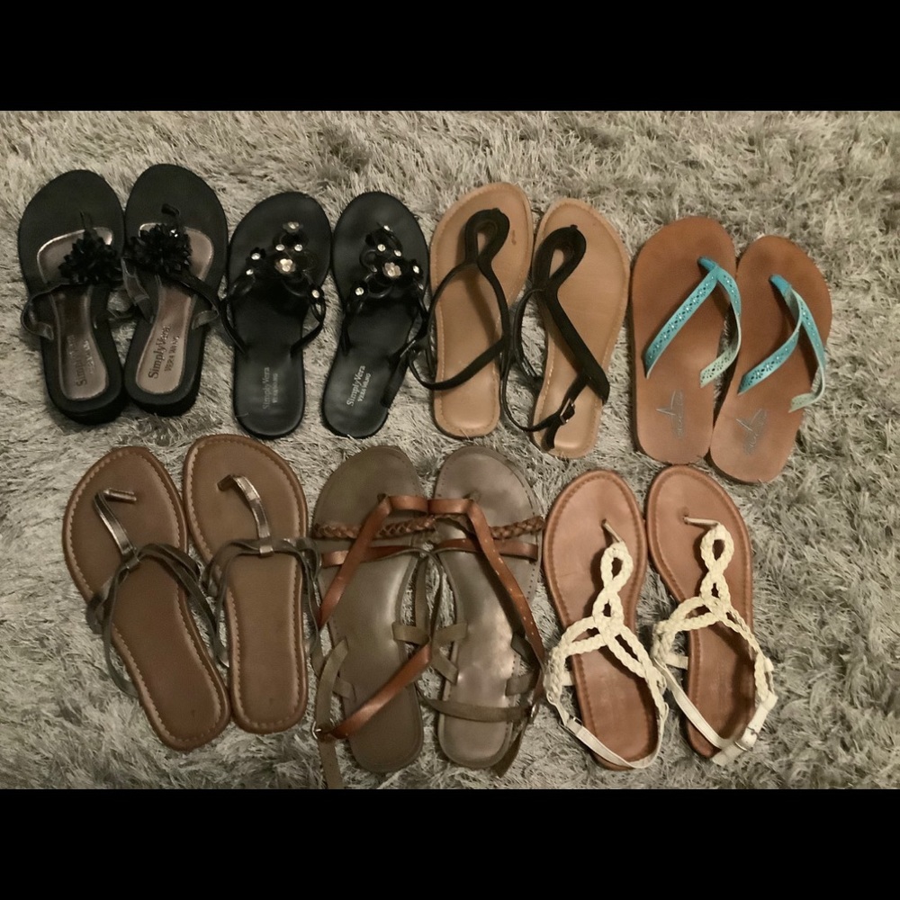 A bundle of sandals(7 pairs)